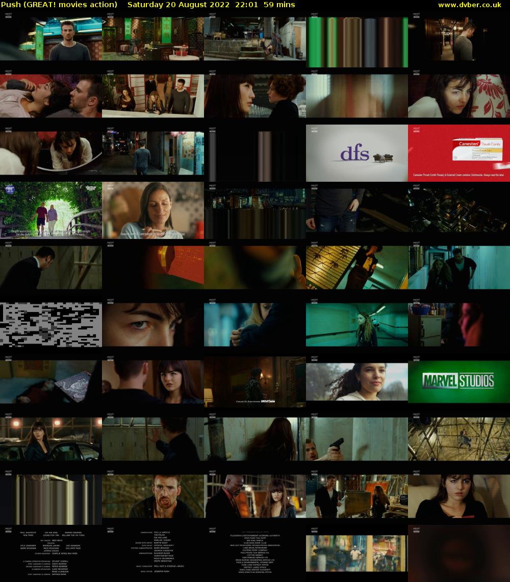 Push (GREAT! movies action) Saturday 20 August 2022 22:01 - 23:00