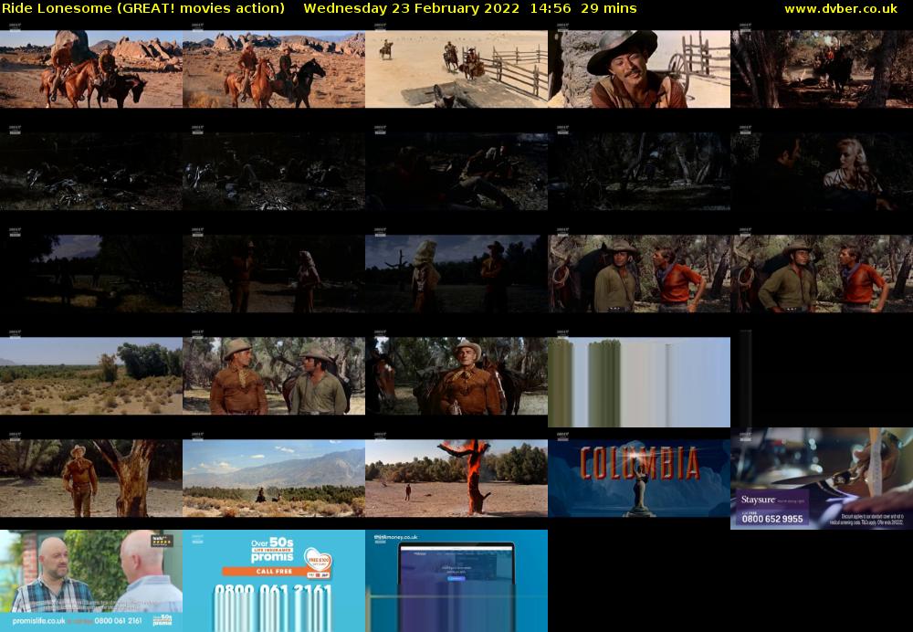 Ride Lonesome (GREAT! movies action) Wednesday 23 February 2022 14:56 - 15:25