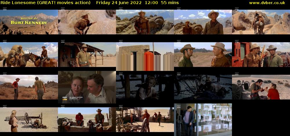 Ride Lonesome (GREAT! movies action) Friday 24 June 2022 12:00 - 12:55