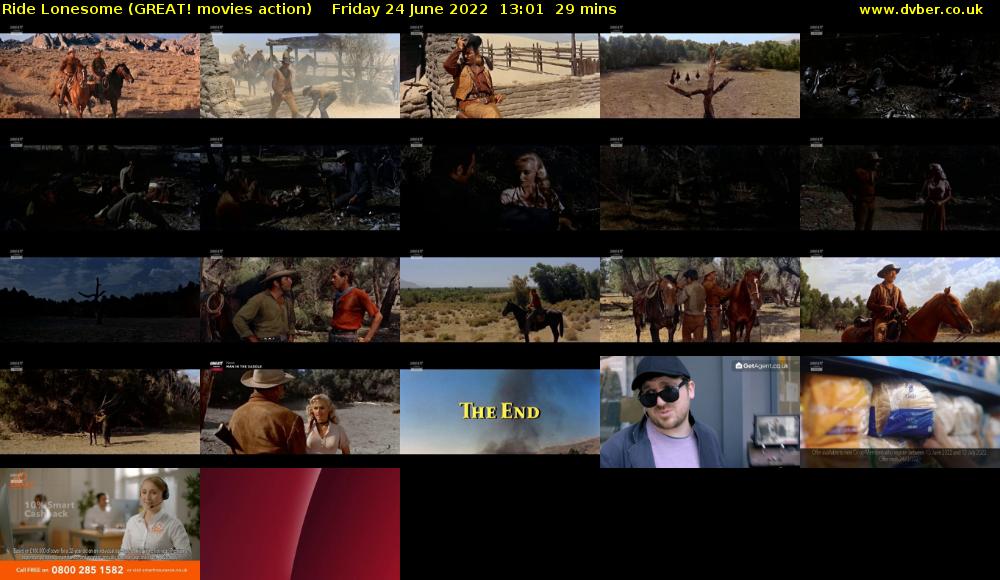 Ride Lonesome (GREAT! movies action) Friday 24 June 2022 13:01 - 13:30