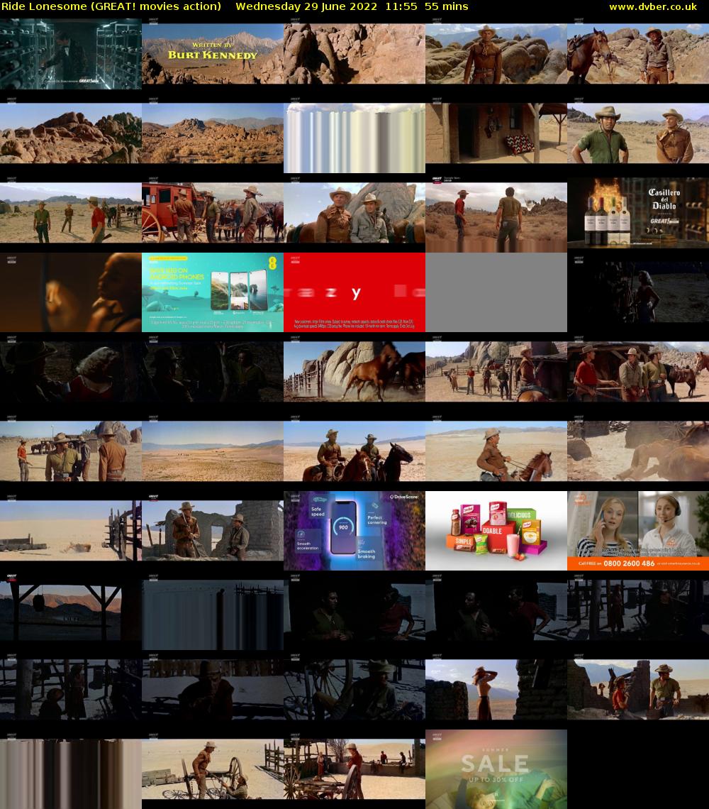 Ride Lonesome (GREAT! movies action) Wednesday 29 June 2022 11:55 - 12:50