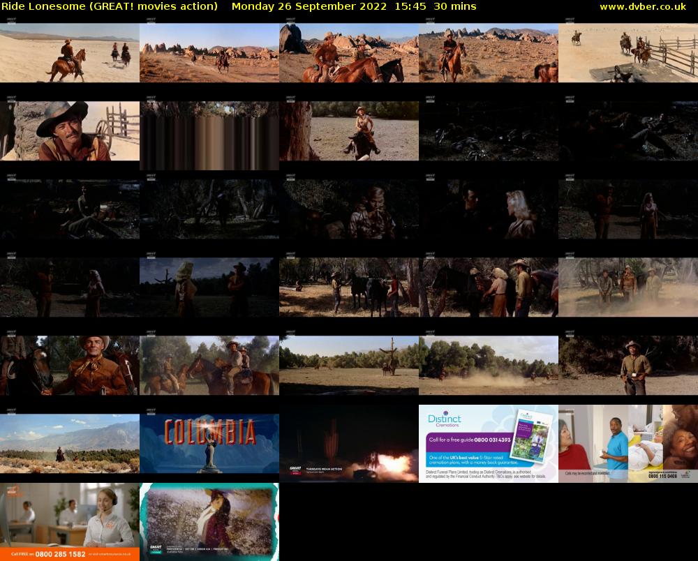 Ride Lonesome (GREAT! movies action) Monday 26 September 2022 15:45 - 16:15