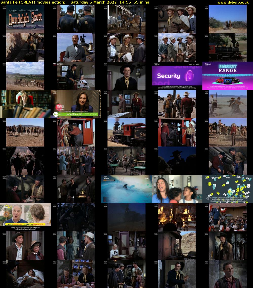 Santa Fe (GREAT! movies action) Saturday 5 March 2022 14:55 - 15:50
