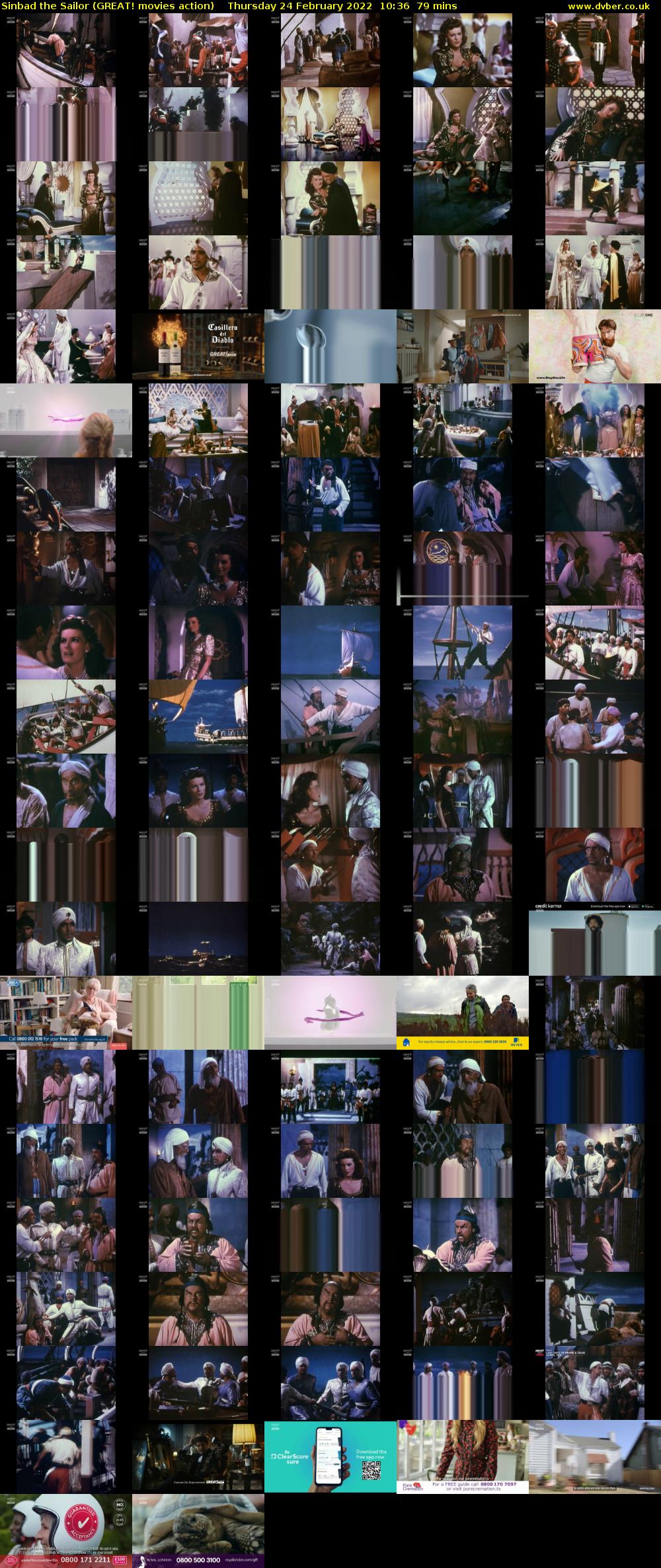 Sinbad the Sailor (GREAT! movies action) Thursday 24 February 2022 10:36 - 11:55