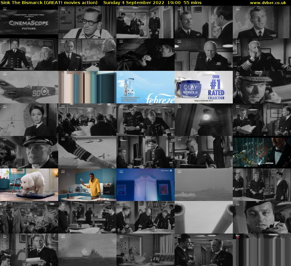 Sink The Bismarck (GREAT! movies action) Sunday 4 September 2022 19:00 - 19:55