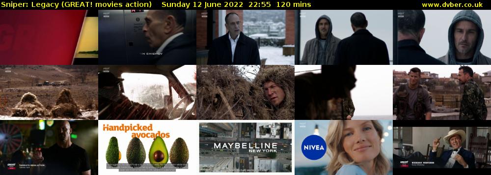 Sniper: Legacy (GREAT! movies action) Sunday 12 June 2022 22:55 - 00:55