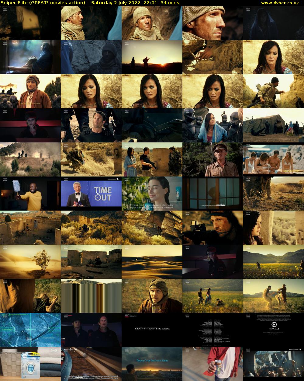 Sniper Elite (GREAT! movies action) Saturday 2 July 2022 22:01 - 22:55