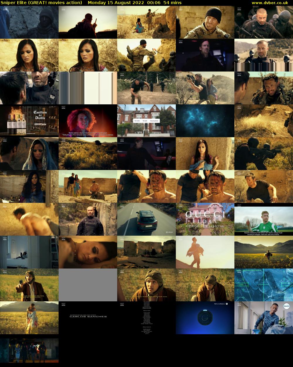 Sniper Elite (GREAT! movies action) Monday 15 August 2022 00:06 - 01:00