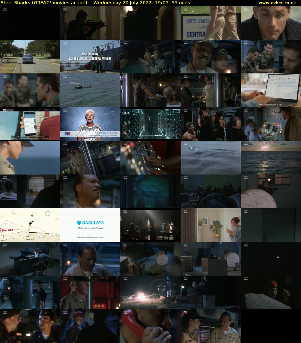 Steel Sharks (GREAT! movies action) Wednesday 20 July 2022 19:05 - 20:00