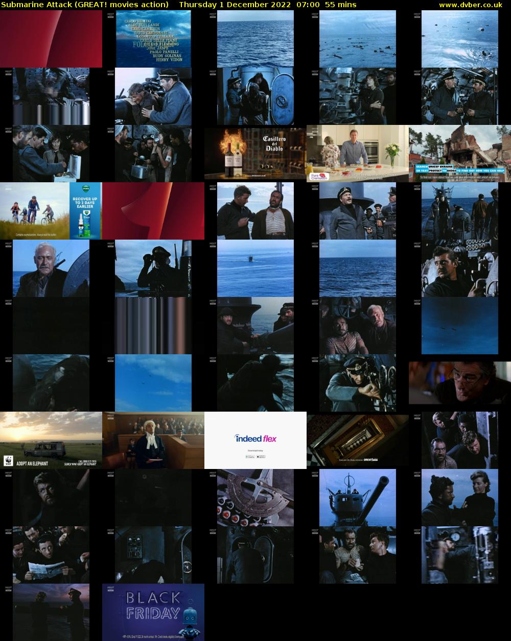 Submarine Attack (GREAT! movies action) Thursday 1 December 2022 07:00 - 07:55