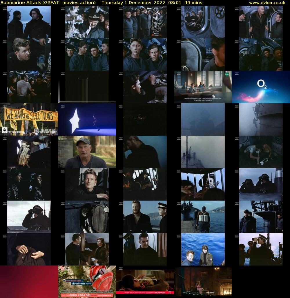 Submarine Attack (GREAT! movies action) Thursday 1 December 2022 08:01 - 08:50