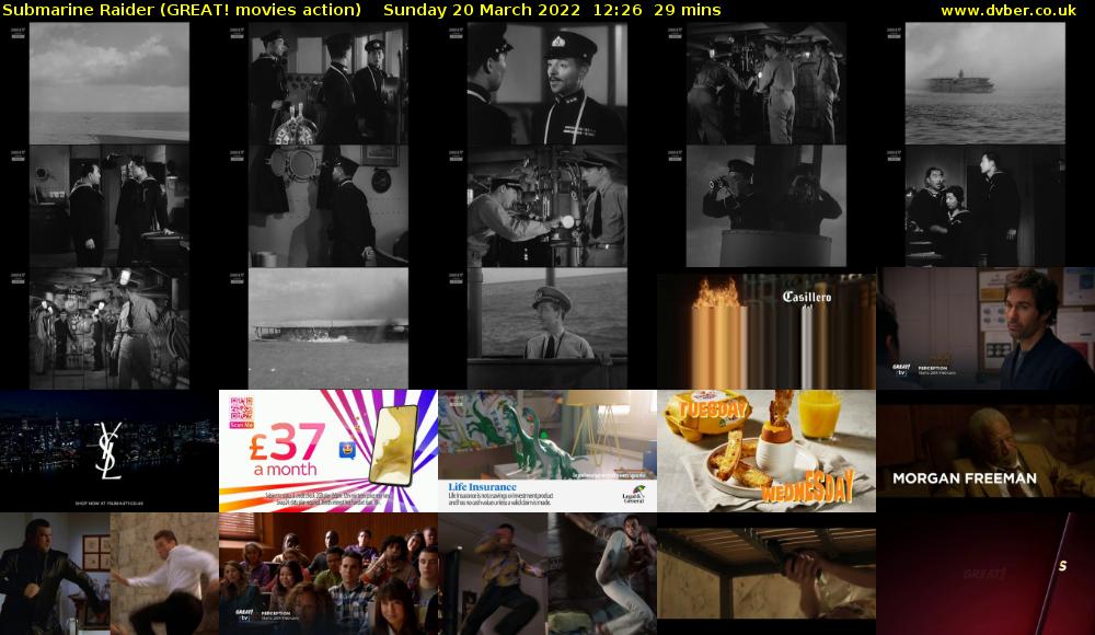 Submarine Raider (GREAT! movies action) Sunday 20 March 2022 12:26 - 12:55