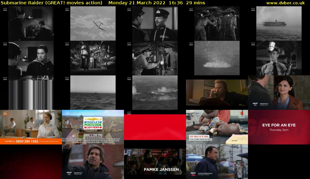 Submarine Raider (GREAT! movies action) Monday 21 March 2022 16:36 - 17:05