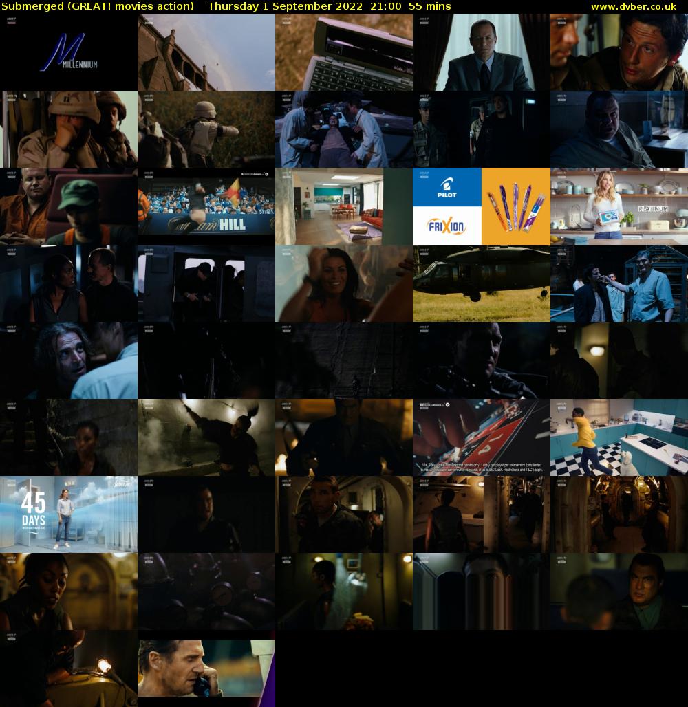 Submerged (GREAT! movies action) Thursday 1 September 2022 21:00 - 21:55