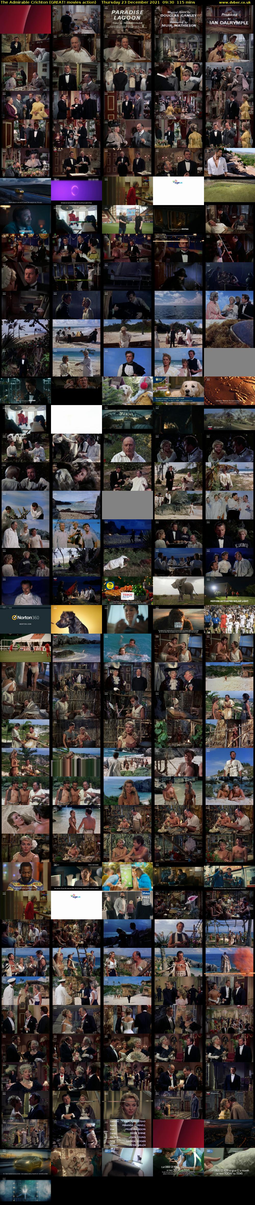 The Admirable Crichton (GREAT! movies action) Thursday 23 December 2021 09:30 - 11:25