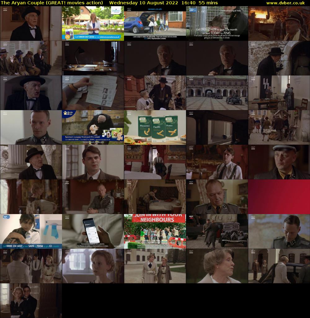 The Aryan Couple (GREAT! movies action) Wednesday 10 August 2022 16:40 - 17:35