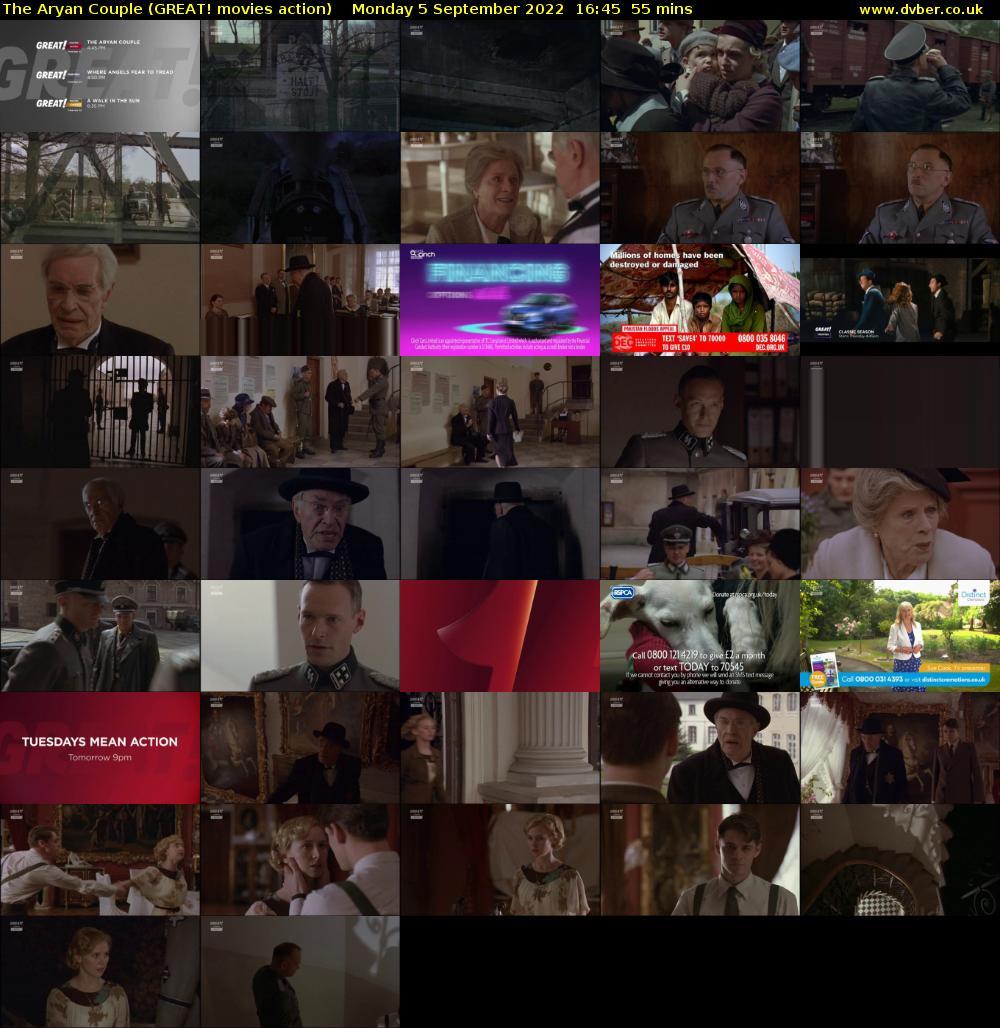 The Aryan Couple (GREAT! movies action) Monday 5 September 2022 16:45 - 17:40