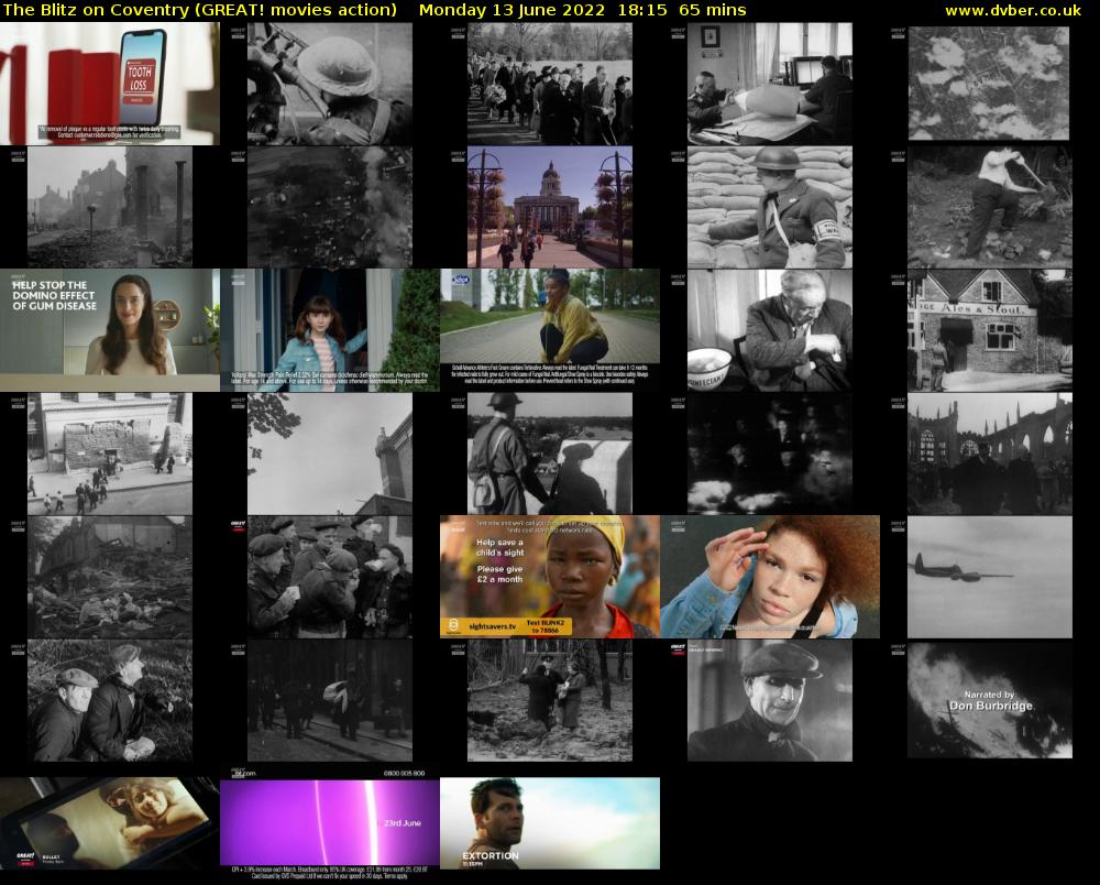 The Blitz on Coventry (GREAT! movies action) Monday 13 June 2022 18:15 - 19:20