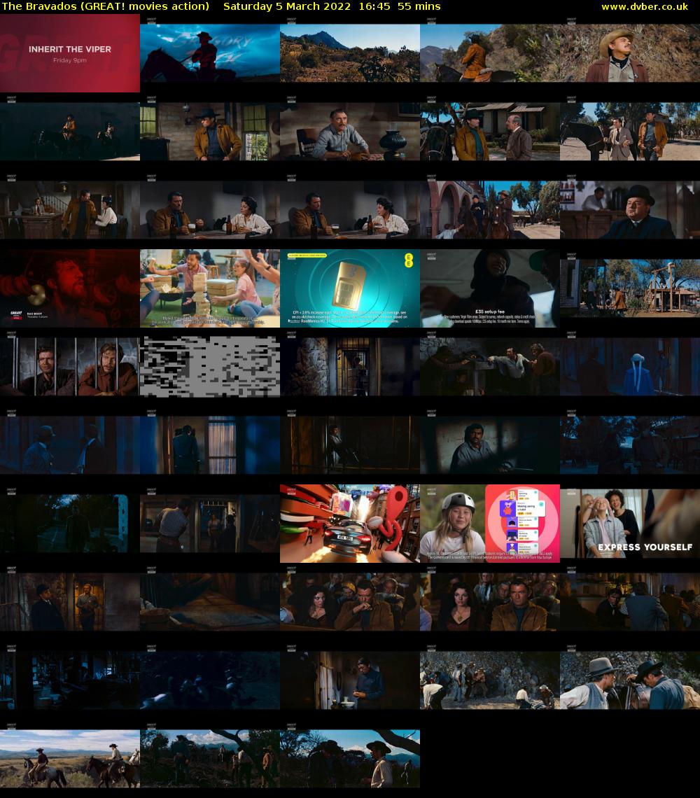 The Bravados (GREAT! movies action) Saturday 5 March 2022 16:45 - 17:40