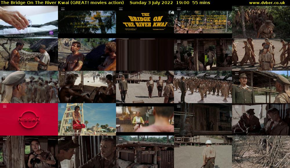 The Bridge On The River Kwai (GREAT! movies action) Sunday 3 July 2022 19:00 - 19:55