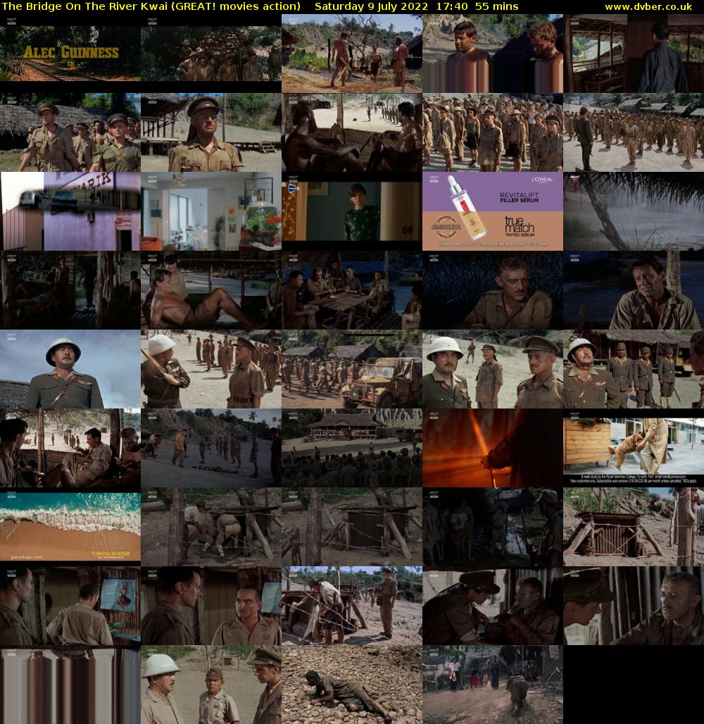 The Bridge On The River Kwai (GREAT! movies action) Saturday 9 July 2022 17:40 - 18:35