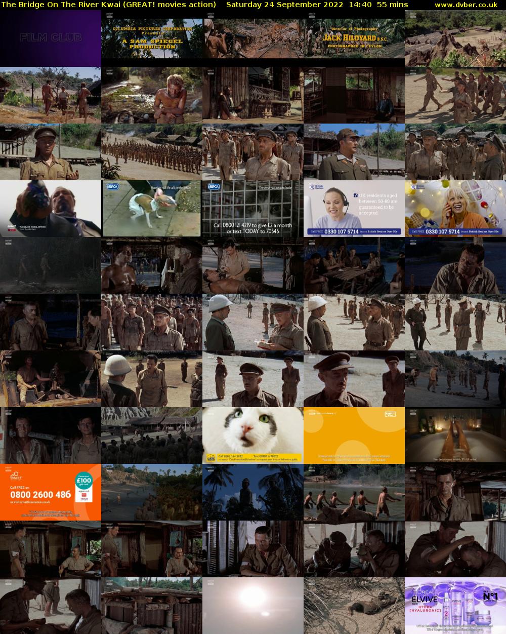 The Bridge On The River Kwai (GREAT! movies action) Saturday 24 September 2022 14:40 - 15:35