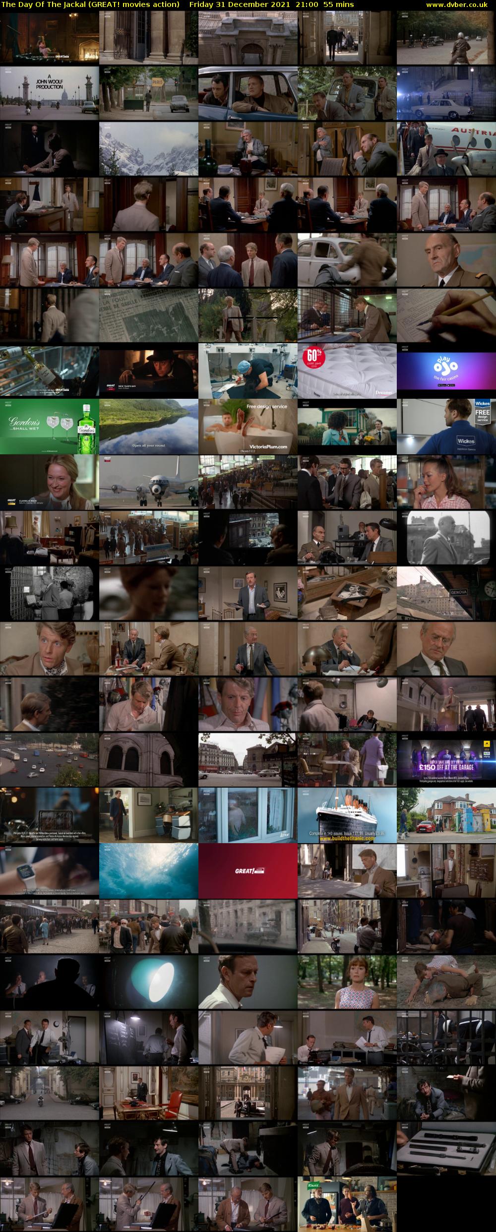 The Day Of The Jackal (GREAT! movies action) Friday 31 December 2021 21:00 - 21:55