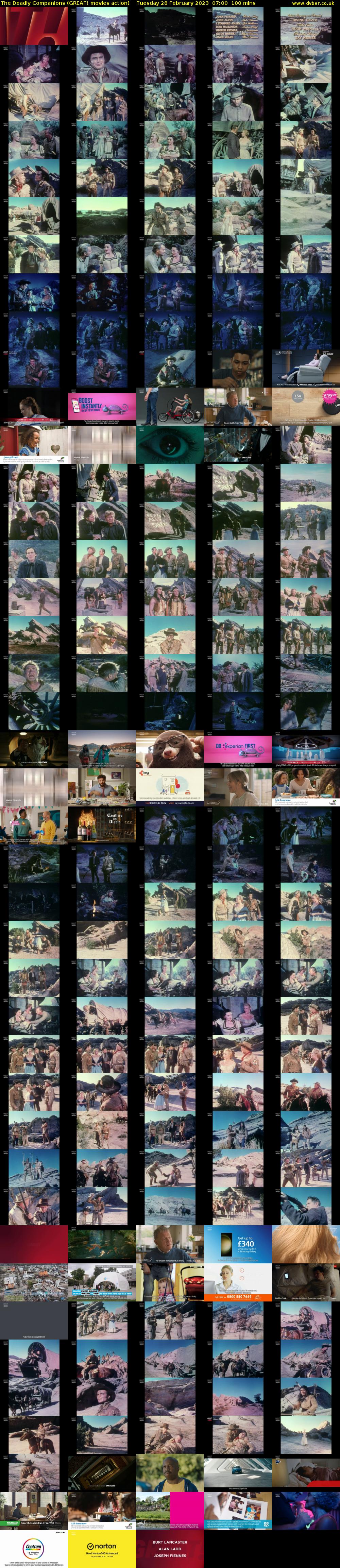 The Deadly Companions (GREAT! movies action) Tuesday 28 February 2023 07:00 - 08:40