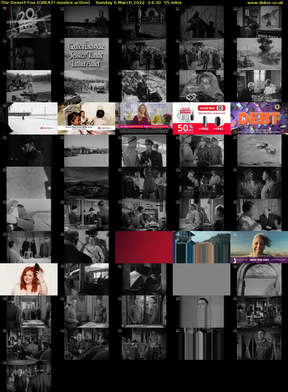 The Desert Fox (GREAT! movies action) Sunday 6 March 2022 14:30 - 15:25