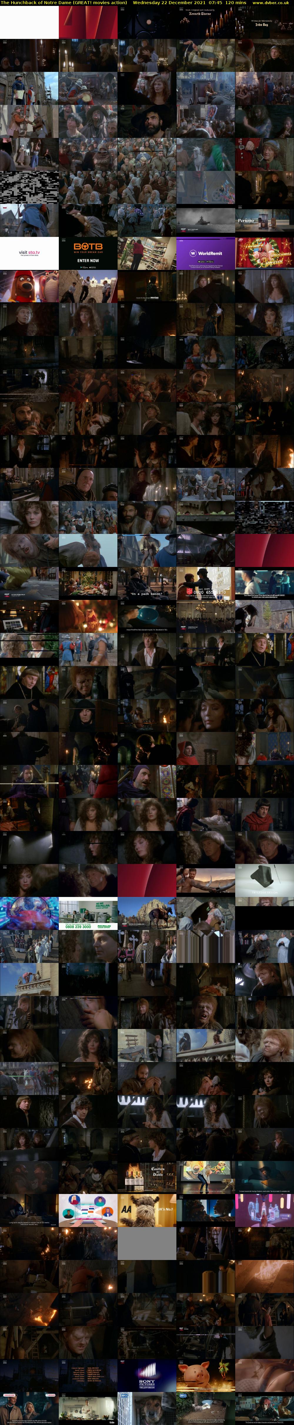 The Hunchback of Notre Dame (GREAT! movies action) Wednesday 22 December 2021 07:45 - 09:45