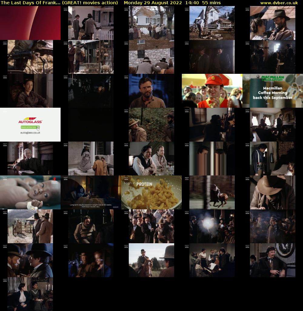 The Last Days Of Frank... (GREAT! movies action) Monday 29 August 2022 14:40 - 15:35