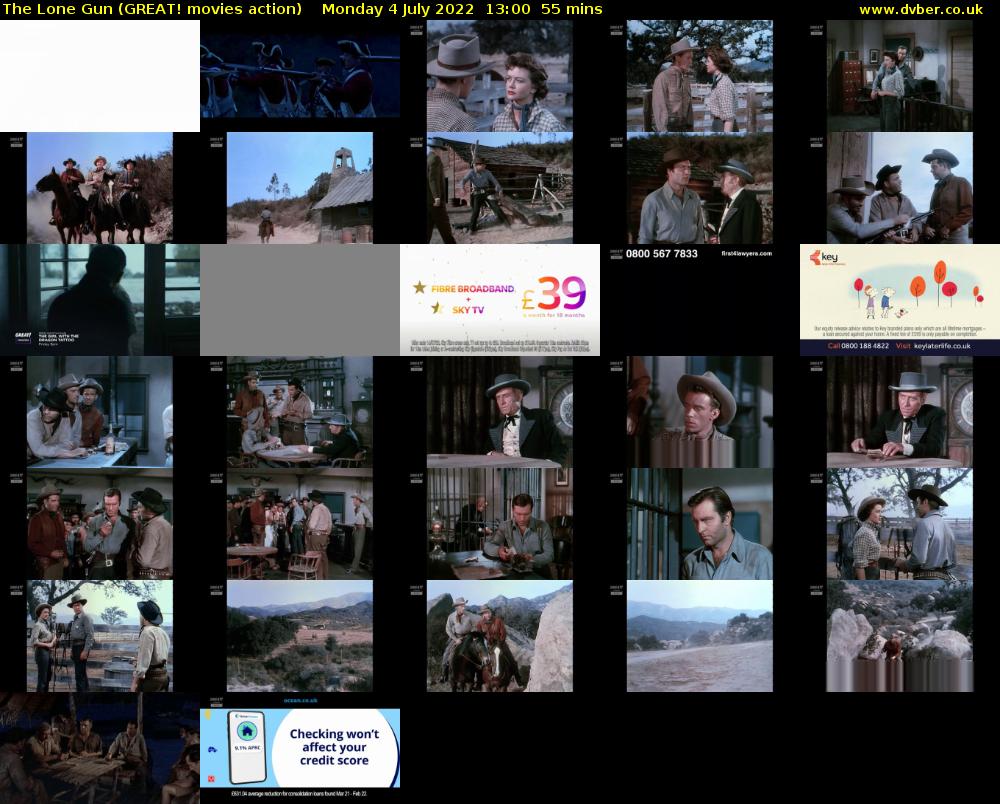 The Lone Gun (GREAT! movies action) Monday 4 July 2022 13:00 - 13:55