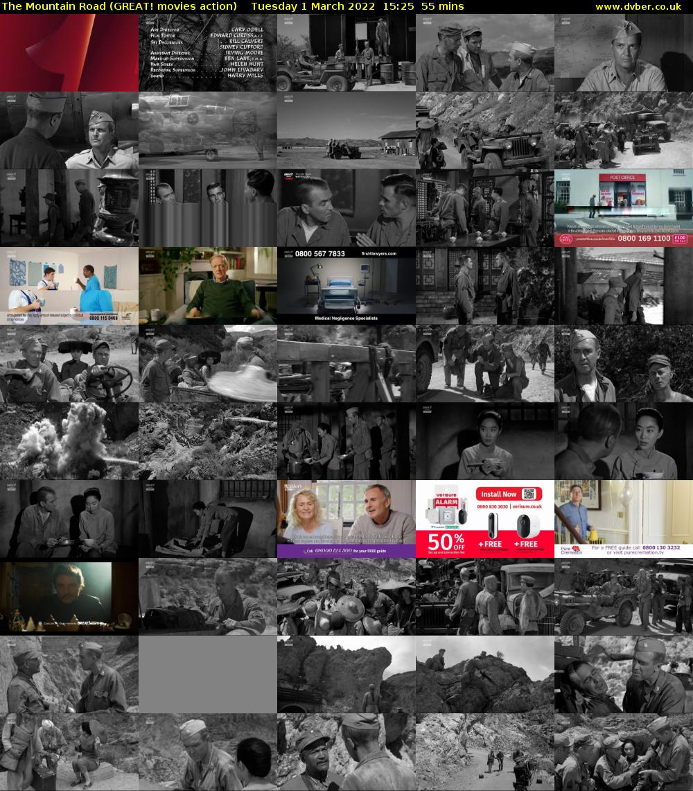 The Mountain Road (GREAT! movies action) Tuesday 1 March 2022 15:25 - 16:20
