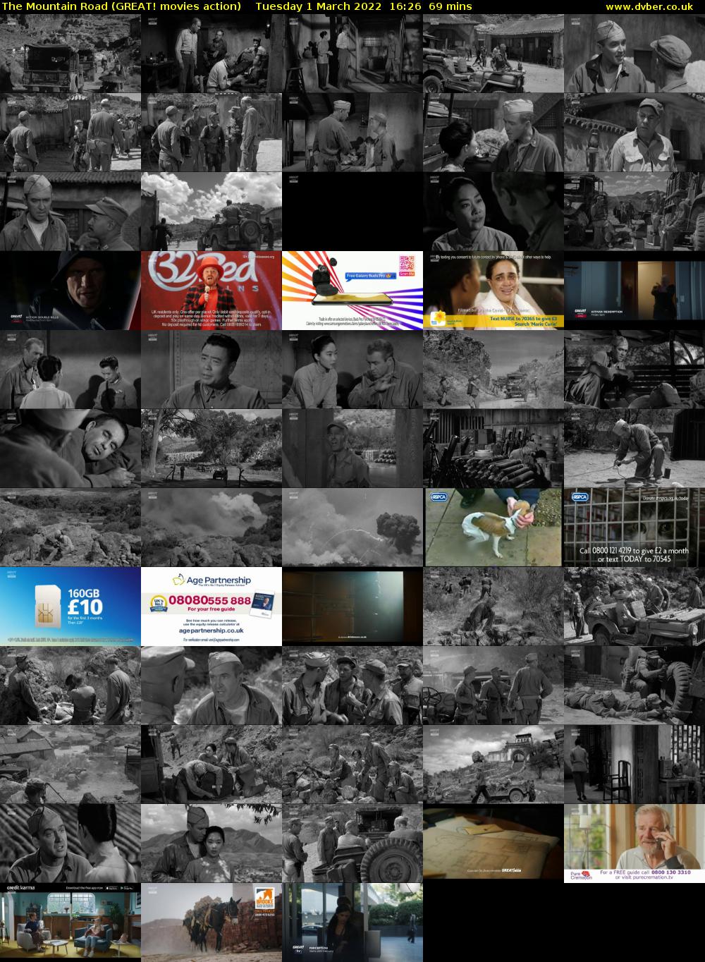 The Mountain Road (GREAT! movies action) Tuesday 1 March 2022 16:26 - 17:35
