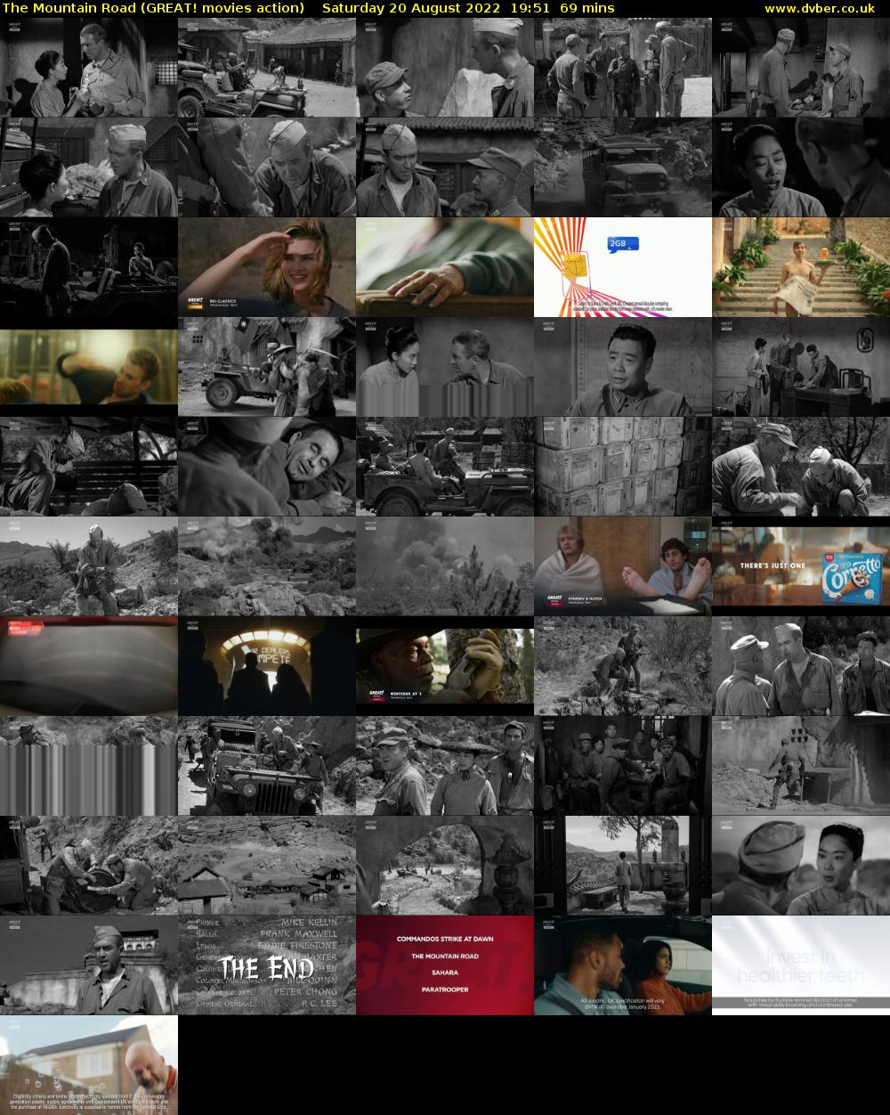 The Mountain Road (GREAT! movies action) Saturday 20 August 2022 19:51 - 21:00