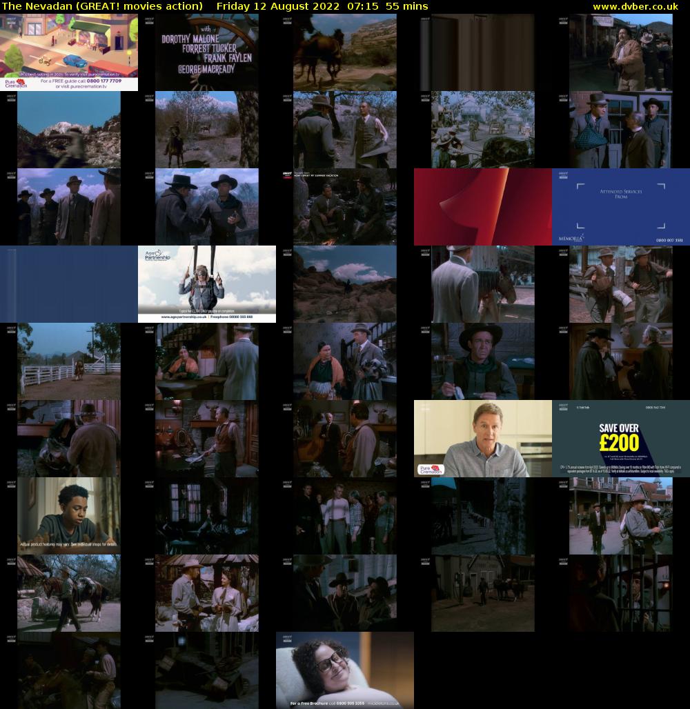 The Nevadan (GREAT! movies action) Friday 12 August 2022 07:15 - 08:10