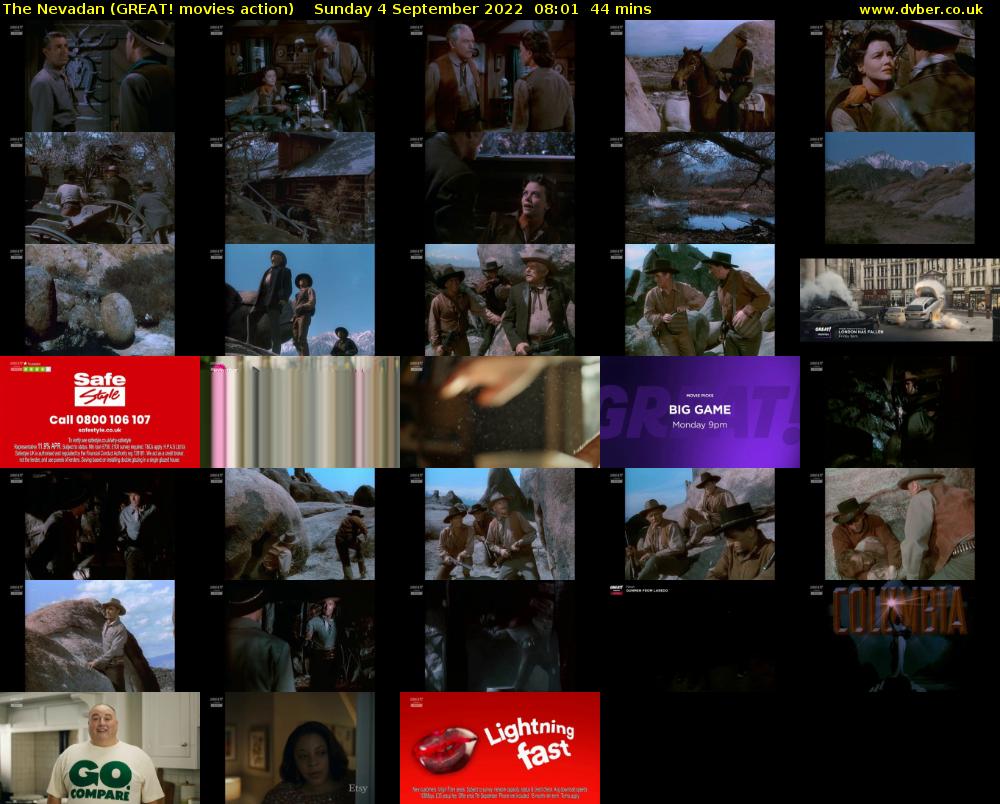 The Nevadan (GREAT! movies action) Sunday 4 September 2022 08:01 - 08:45