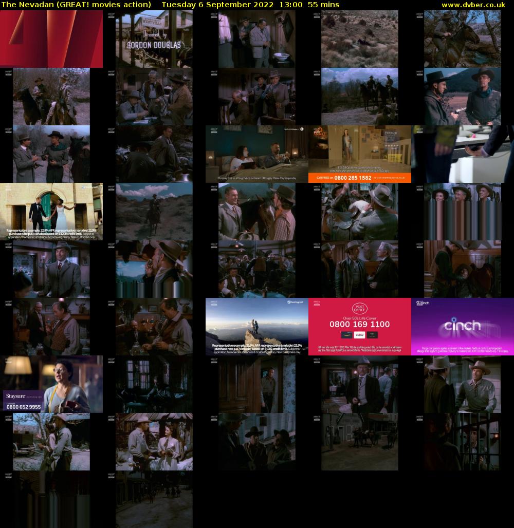 The Nevadan (GREAT! movies action) Tuesday 6 September 2022 13:00 - 13:55