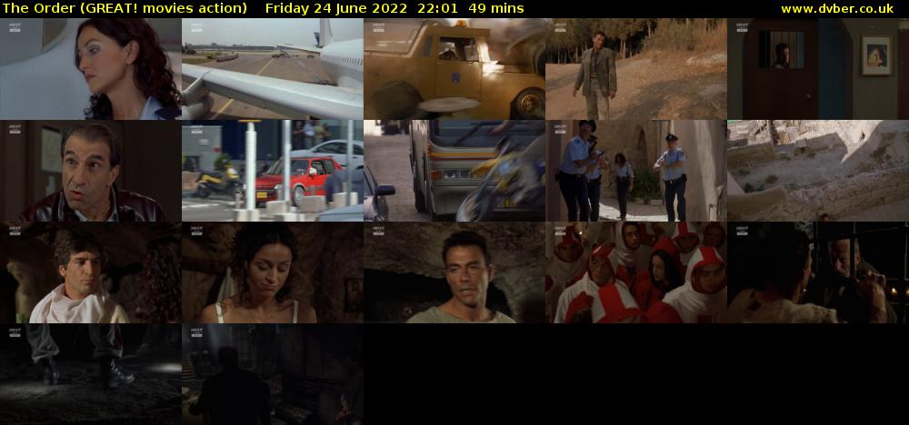 The Order (GREAT! movies action) Friday 24 June 2022 22:01 - 22:50
