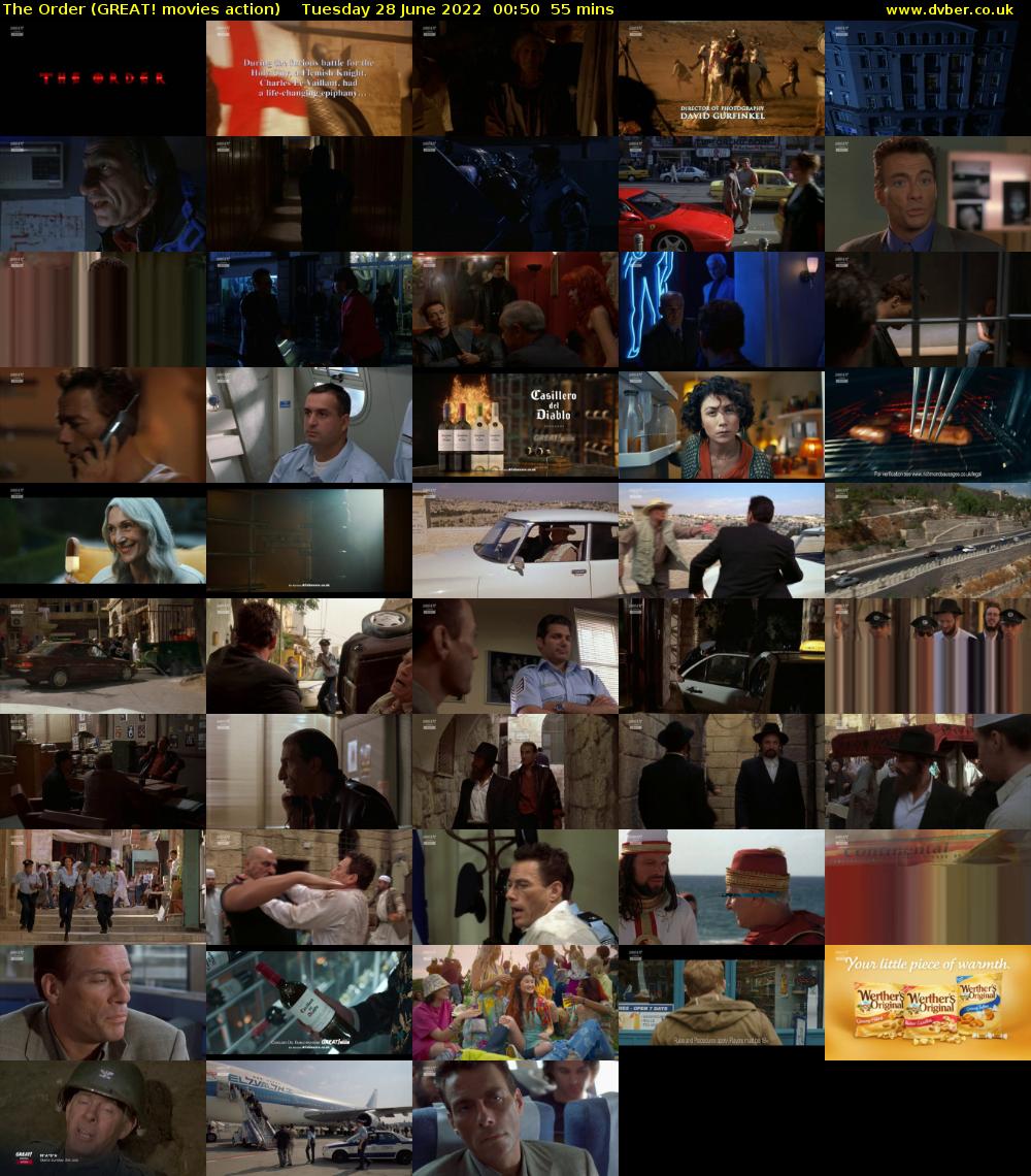 The Order (GREAT! movies action) Tuesday 28 June 2022 00:50 - 01:45