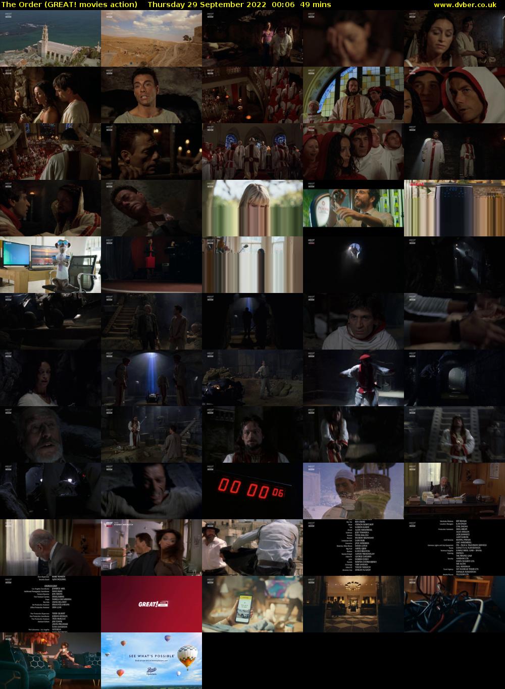 The Order (GREAT! movies action) Thursday 29 September 2022 00:06 - 00:55