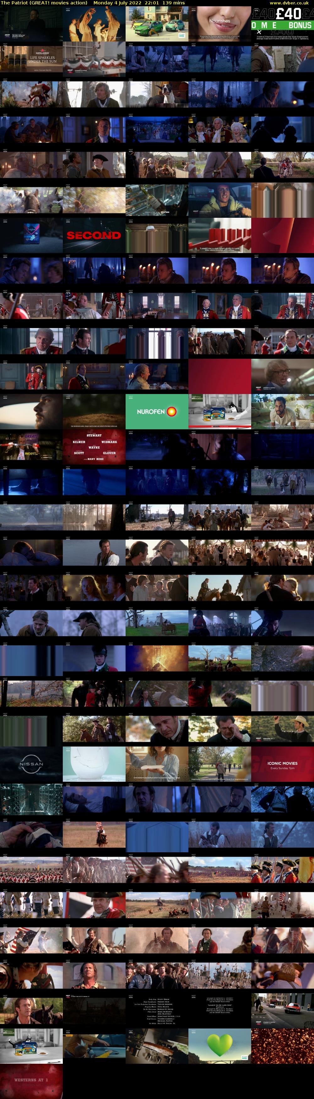 The Patriot (GREAT! movies action) Monday 4 July 2022 22:01 - 00:20