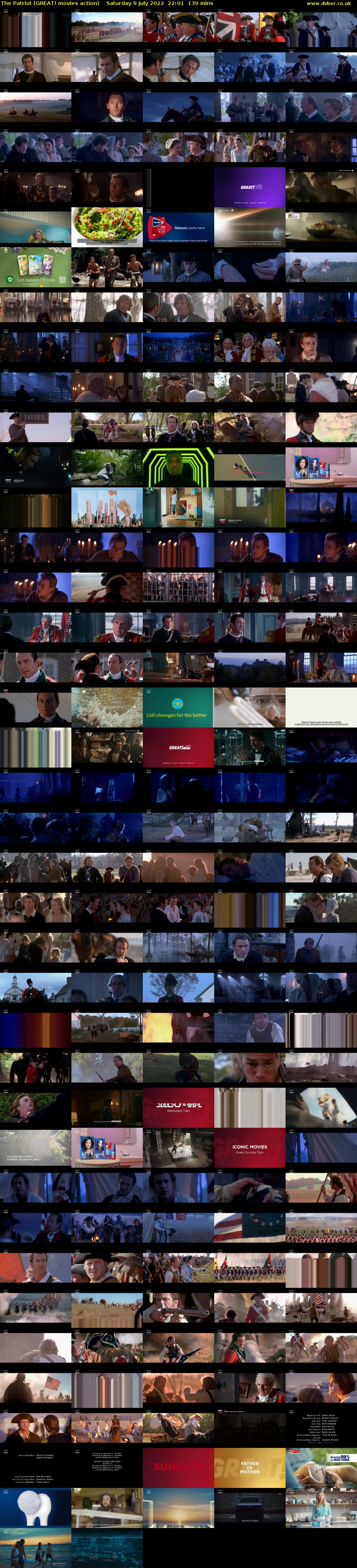 The Patriot (GREAT! movies action) Saturday 9 July 2022 22:01 - 00:20