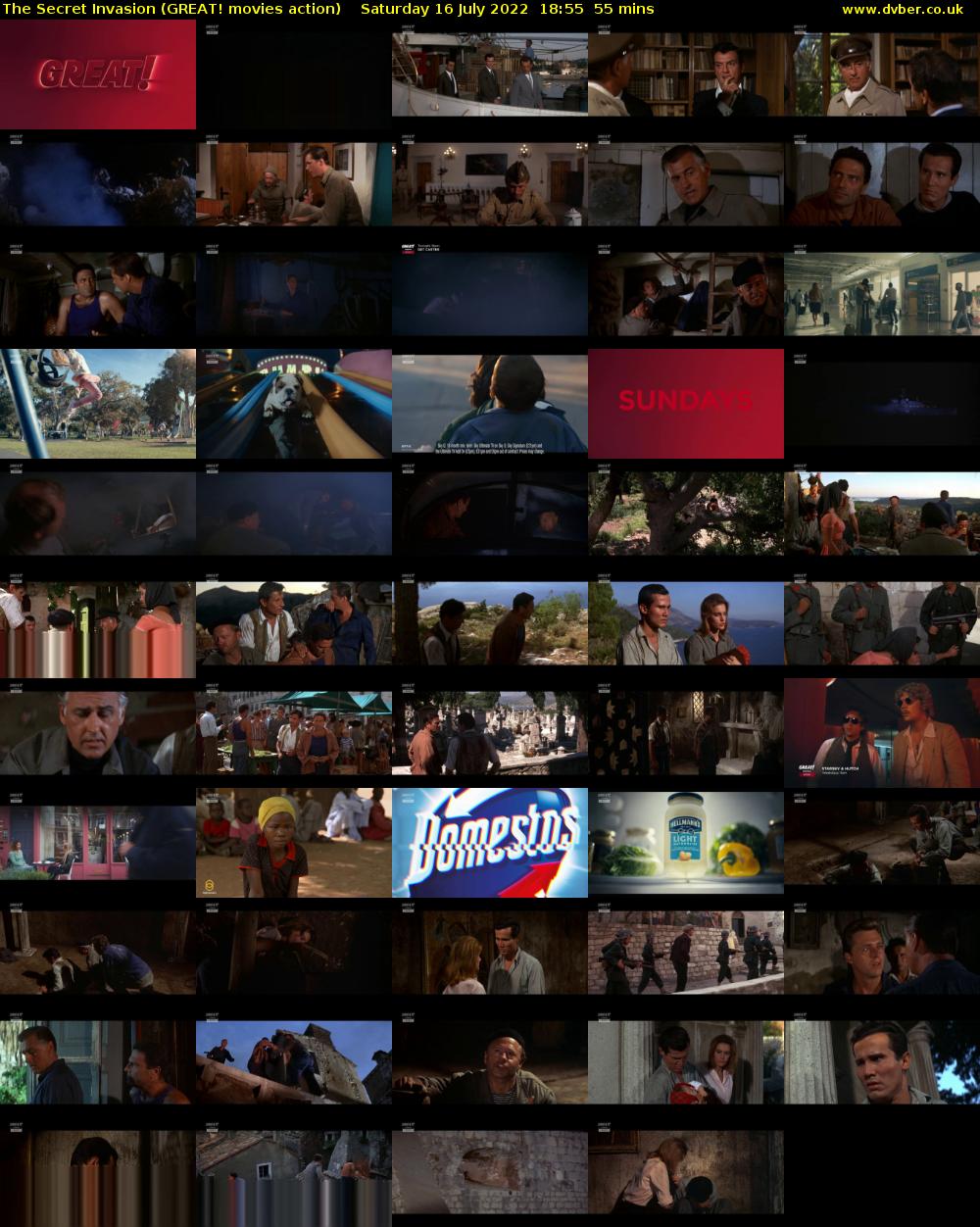 The Secret Invasion (GREAT! movies action) Saturday 16 July 2022 18:55 - 19:50