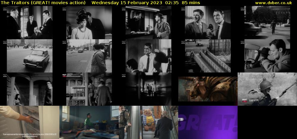 The Traitors (GREAT! movies action) Wednesday 15 February 2023 02:35 - 04:00