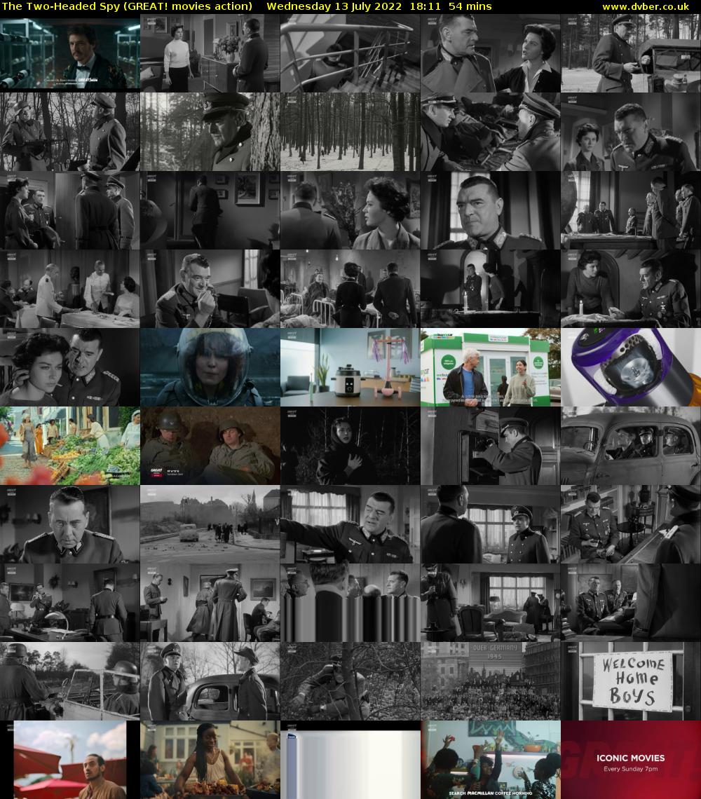 The Two-Headed Spy (GREAT! movies action) Wednesday 13 July 2022 18:11 - 19:05