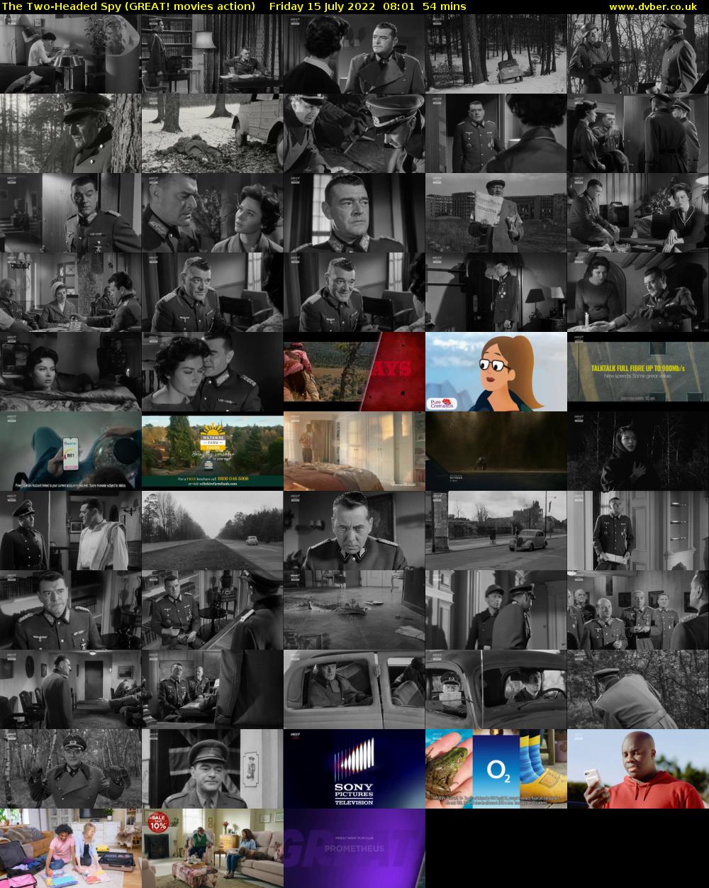 The Two-Headed Spy (GREAT! movies action) Friday 15 July 2022 08:01 - 08:55