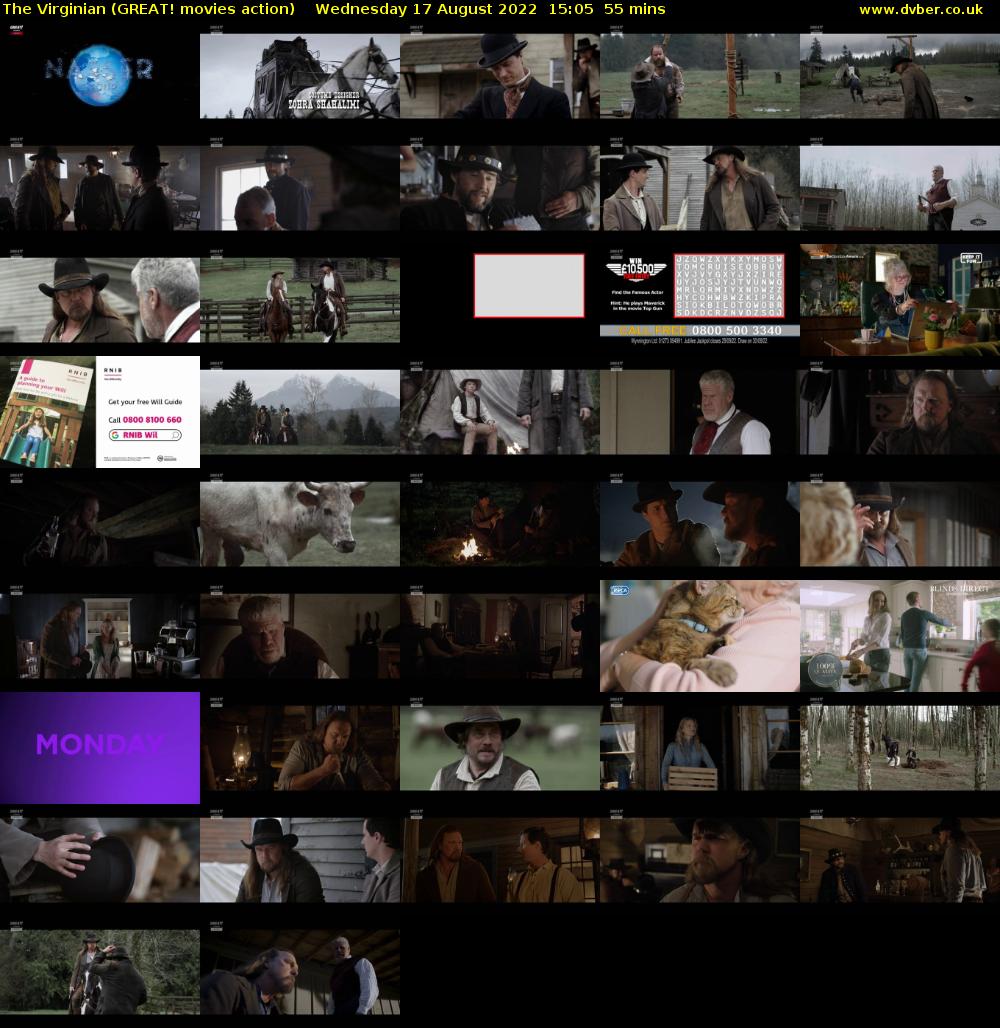 The Virginian (GREAT! movies action) Wednesday 17 August 2022 15:05 - 16:00
