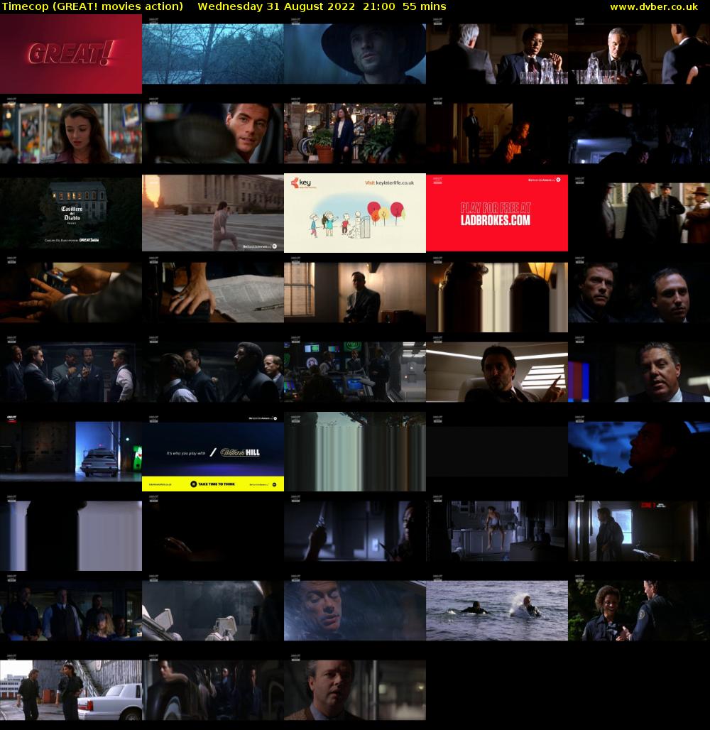 Timecop (GREAT! movies action) Wednesday 31 August 2022 21:00 - 21:55