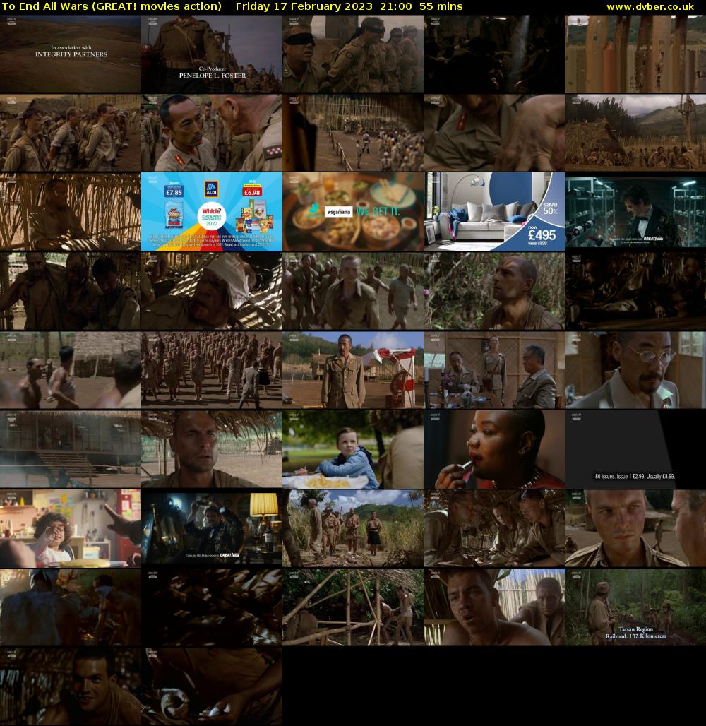To End All Wars (GREAT! movies action) Friday 17 February 2023 21:00 - 21:55